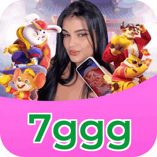 Interface do aplicativo 7ggg mostrando jogos disponíveis no iOS e Android